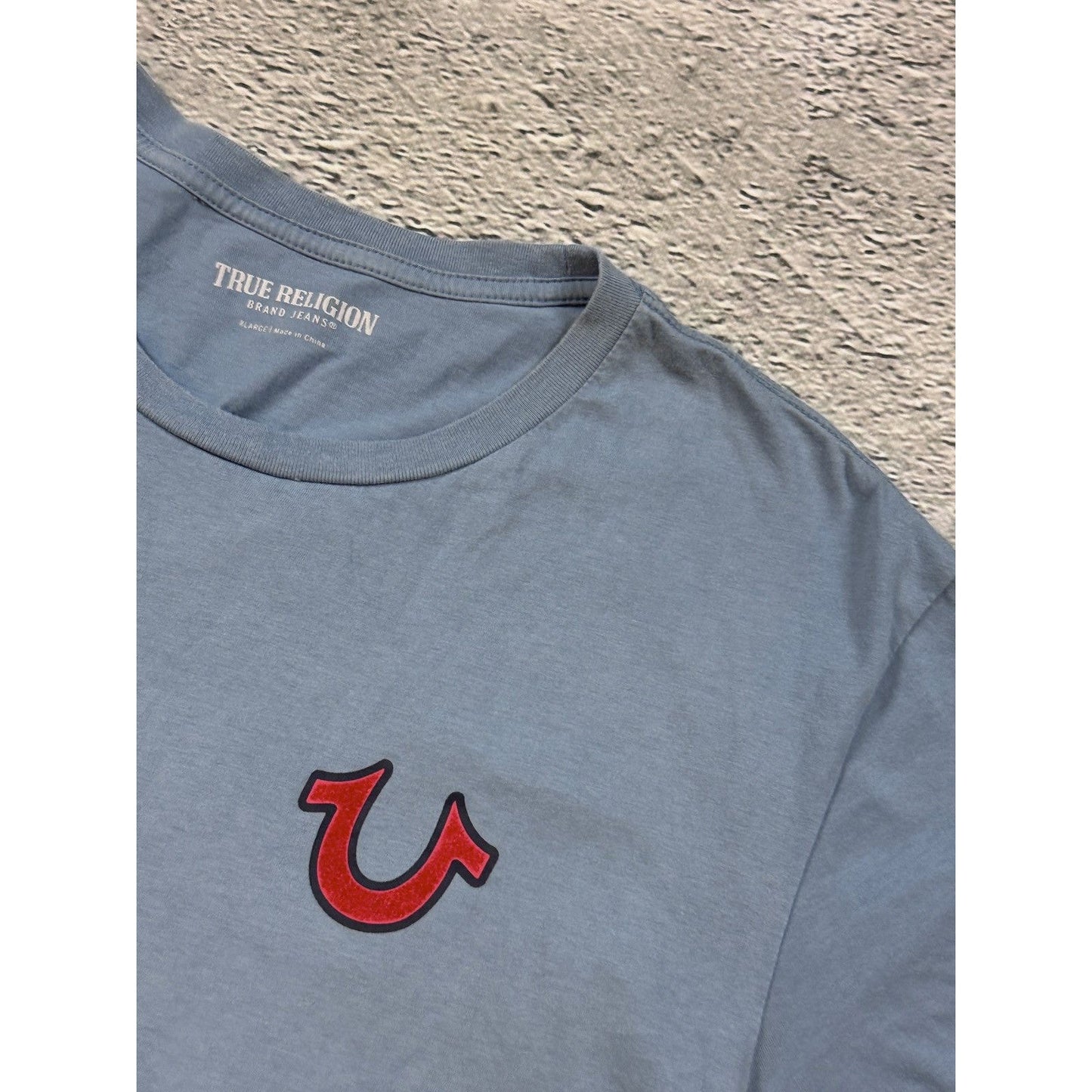 True Religion blue T-shirt logo California