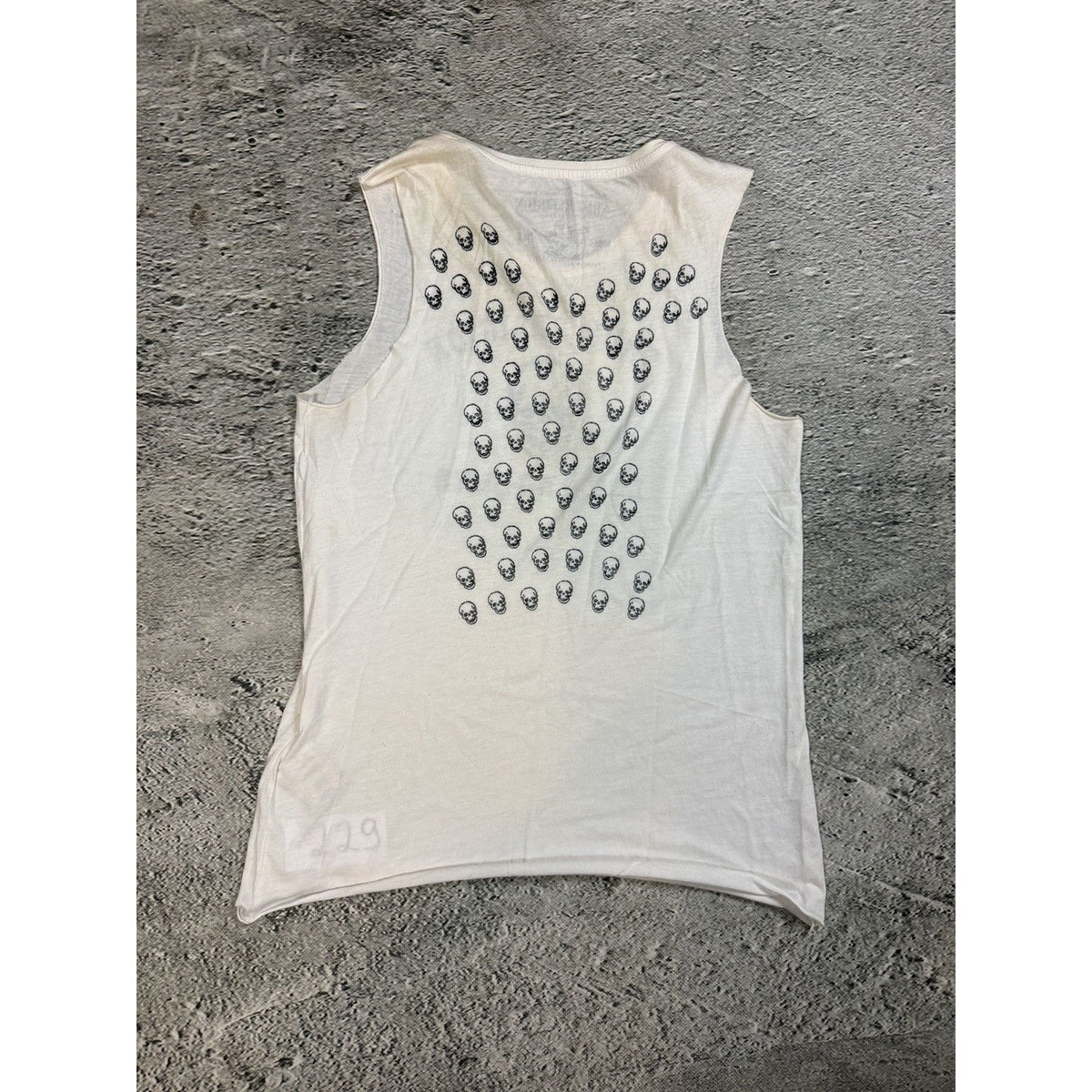 True Religion Skull White Tank Top T-shirt