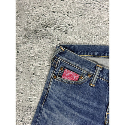 Evisu Donna jeans bootcut gray seagull embroidery