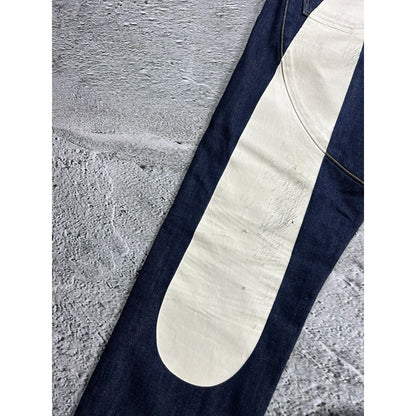 Evisu jeans daicock big logo white selvedge denim Japanese