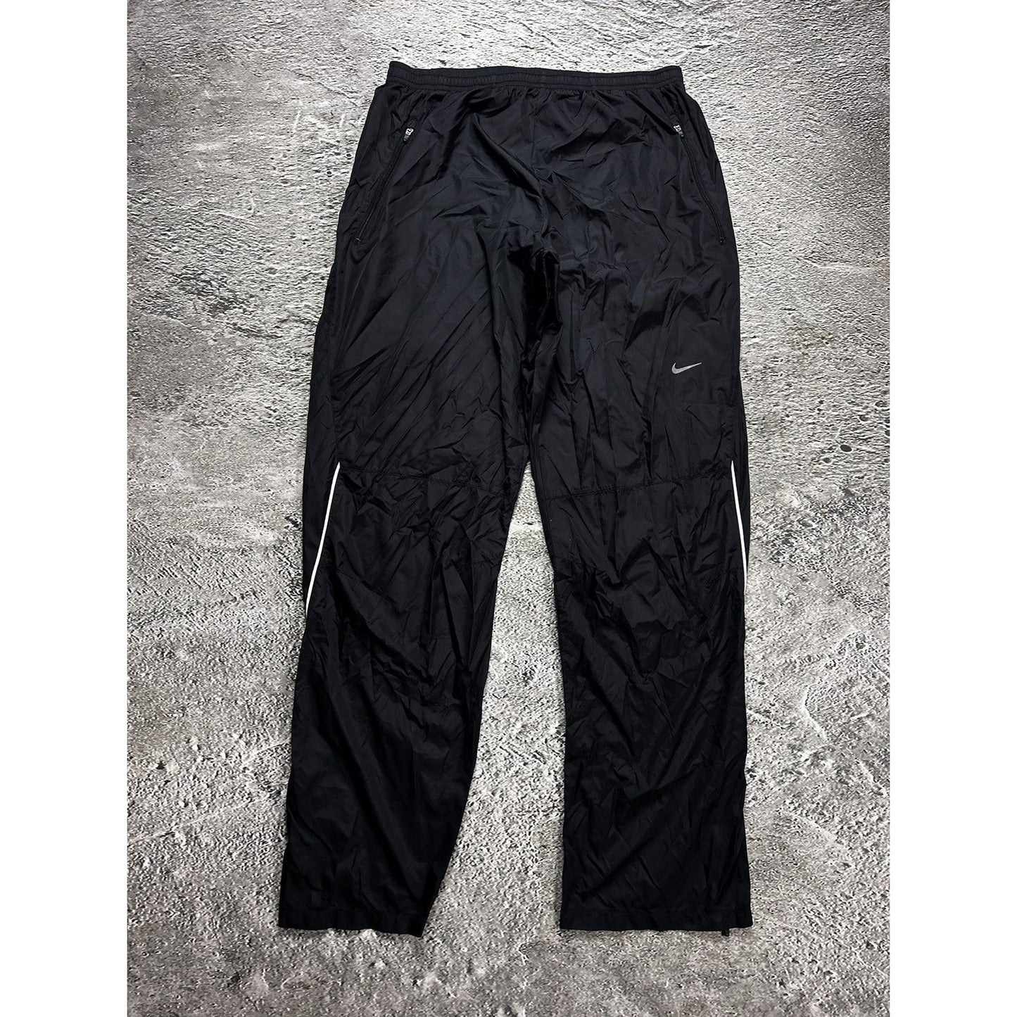 Nike vintage black blue track suit jacket pants nylon Y2K