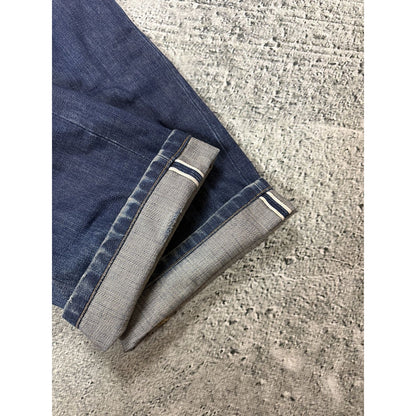 Evisu jeans vintage embroidery seagull logo selvedge red