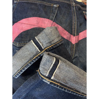 Evisu jeans daicock big logo vintage pink Yamane Japanese