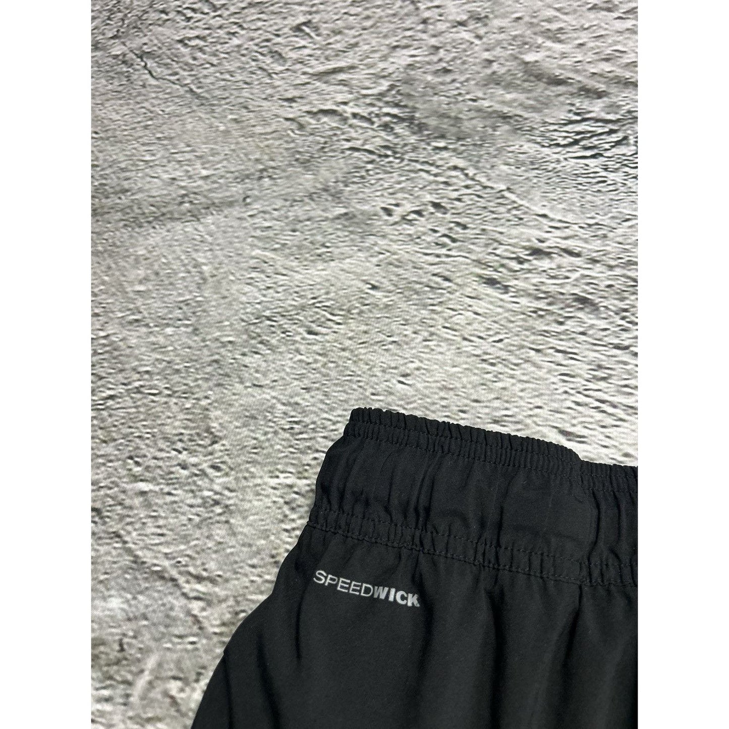 Reebok black track pants nylon parachute Y2K big logo