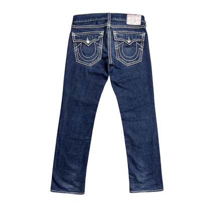 True Religion blue jeans white thick stitching Jack Big QT