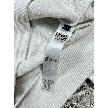 Cavalli hoodie Class big logo white gold Milano Roberto