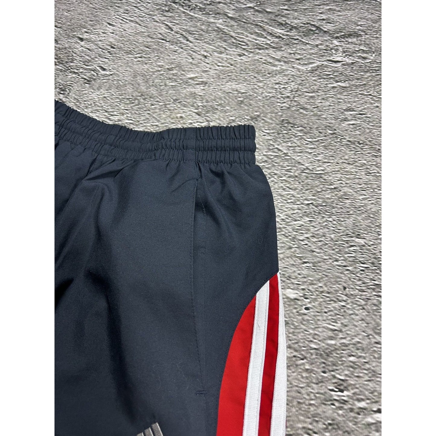 Adidas vintage nylon track pants navy red small logo 2000s