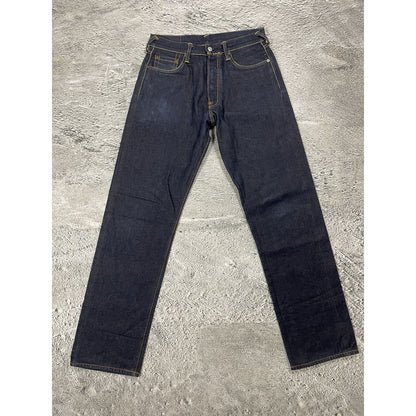 Evisu jeans daicock big logo white selvedge denim letters