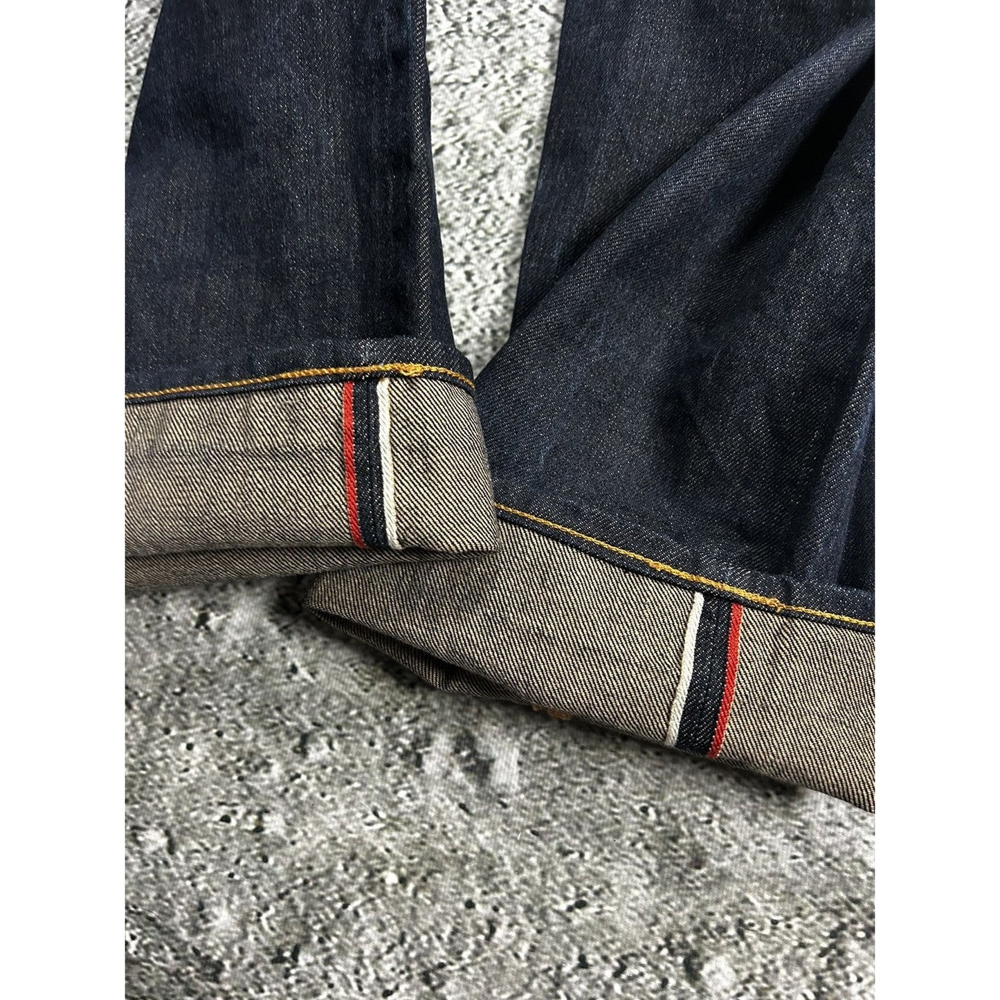 Evisu jeans daicock yellow big logo vintage selvedge denim