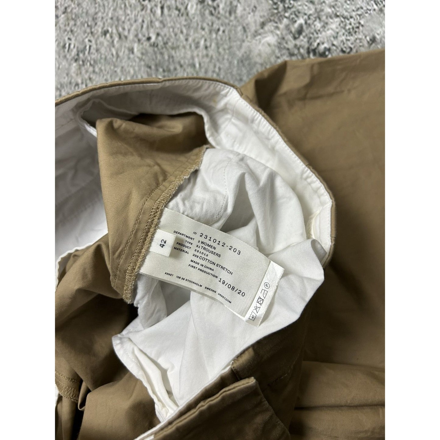 Arket cotton wide leg trousers baggy brown