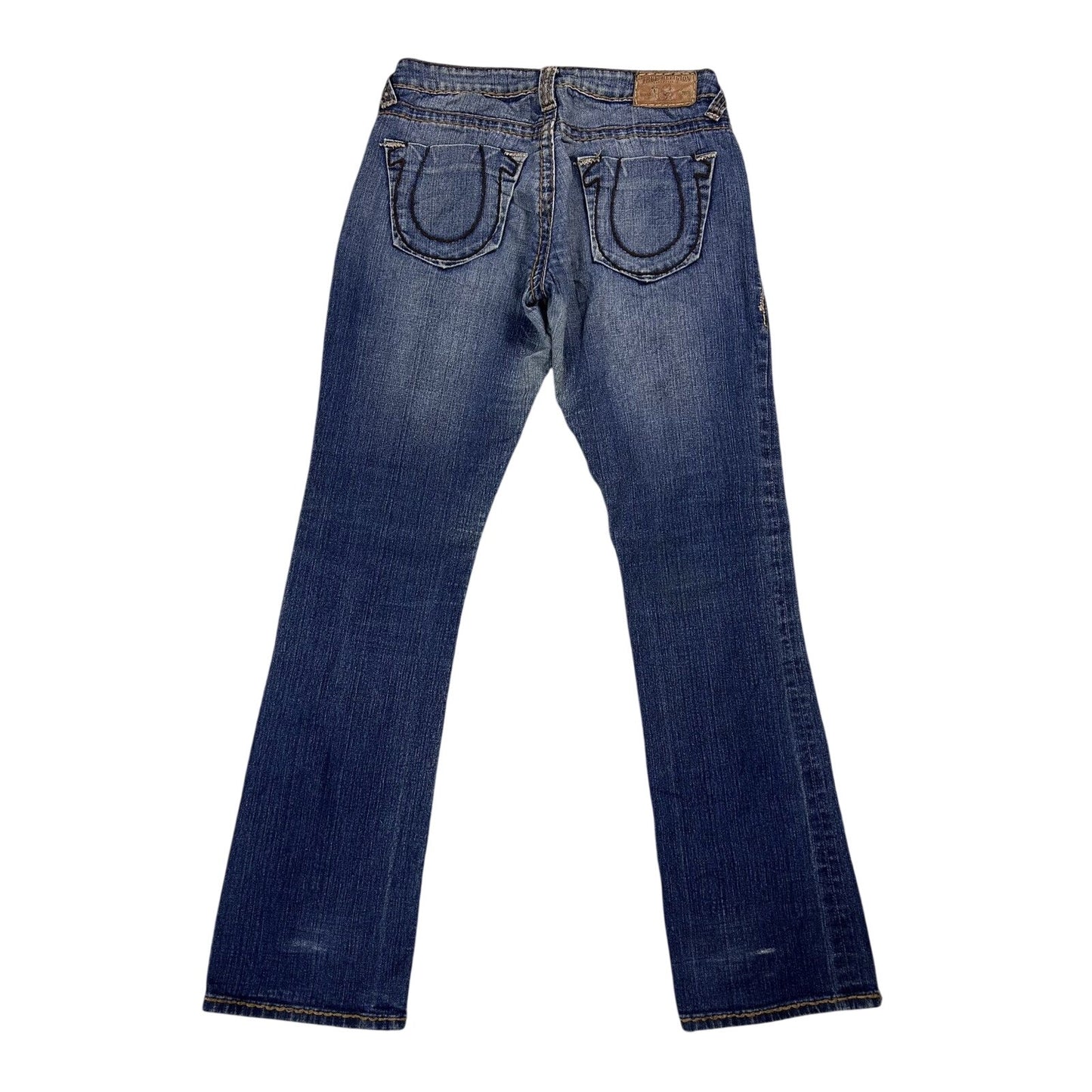 True Religion jeans vintage flared bootcut brown stitching