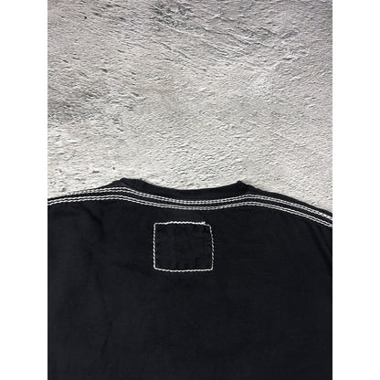 True Religion vintage black sweatshirt fat stitching Y2K