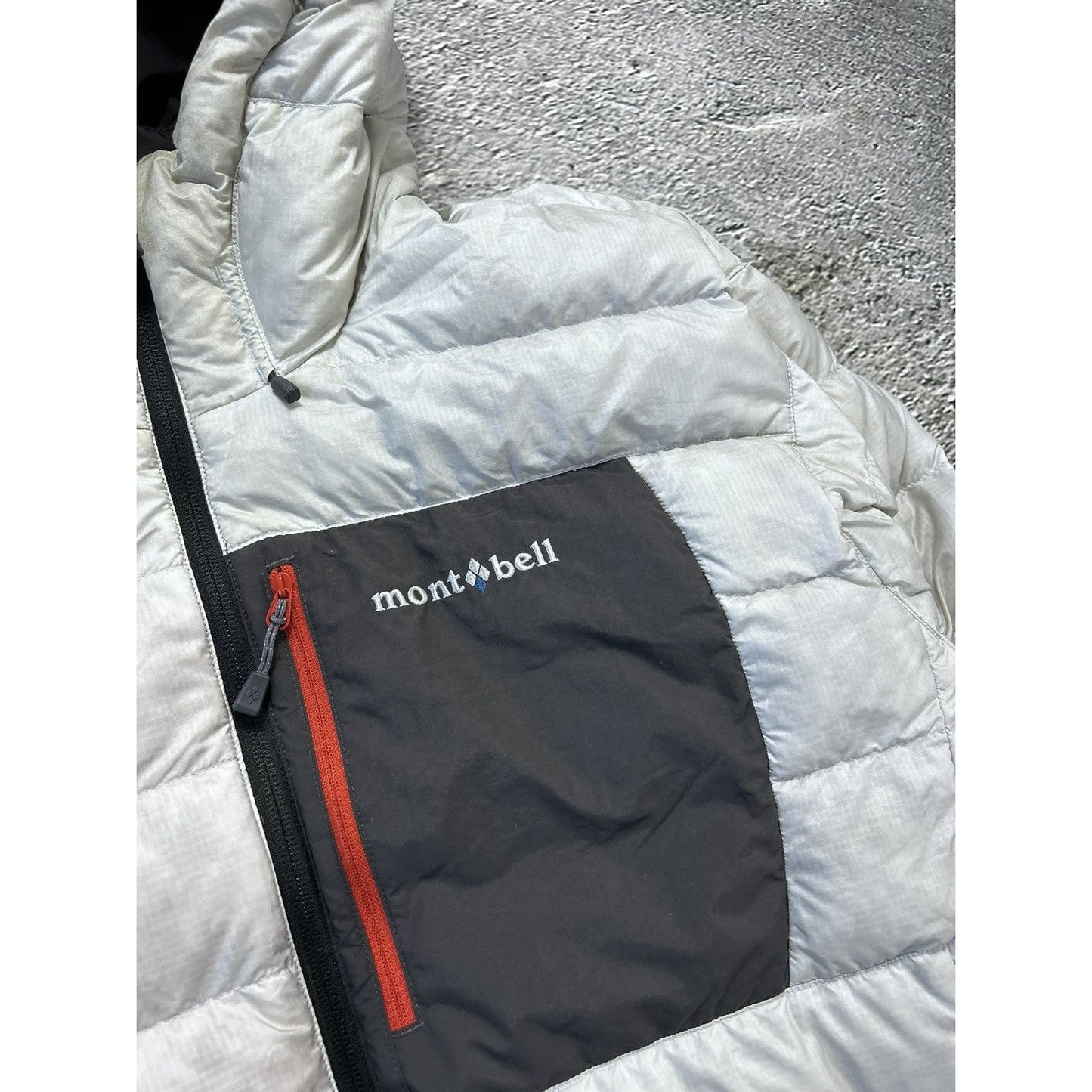 Montbell down puffer jacket reversible black grey