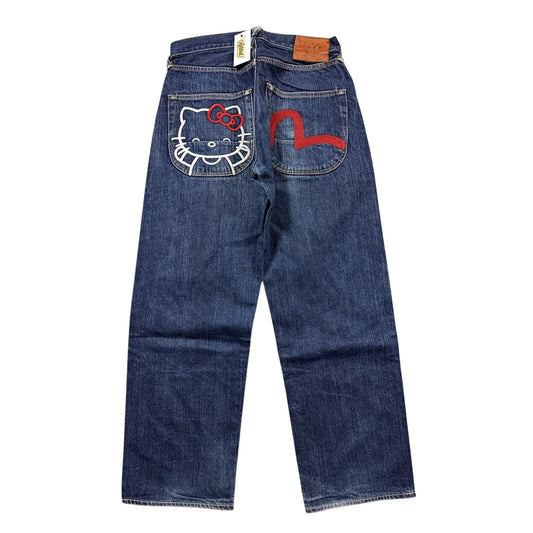 Evisu Hello Kitty jeans vintage selvedge denim Japan RARE