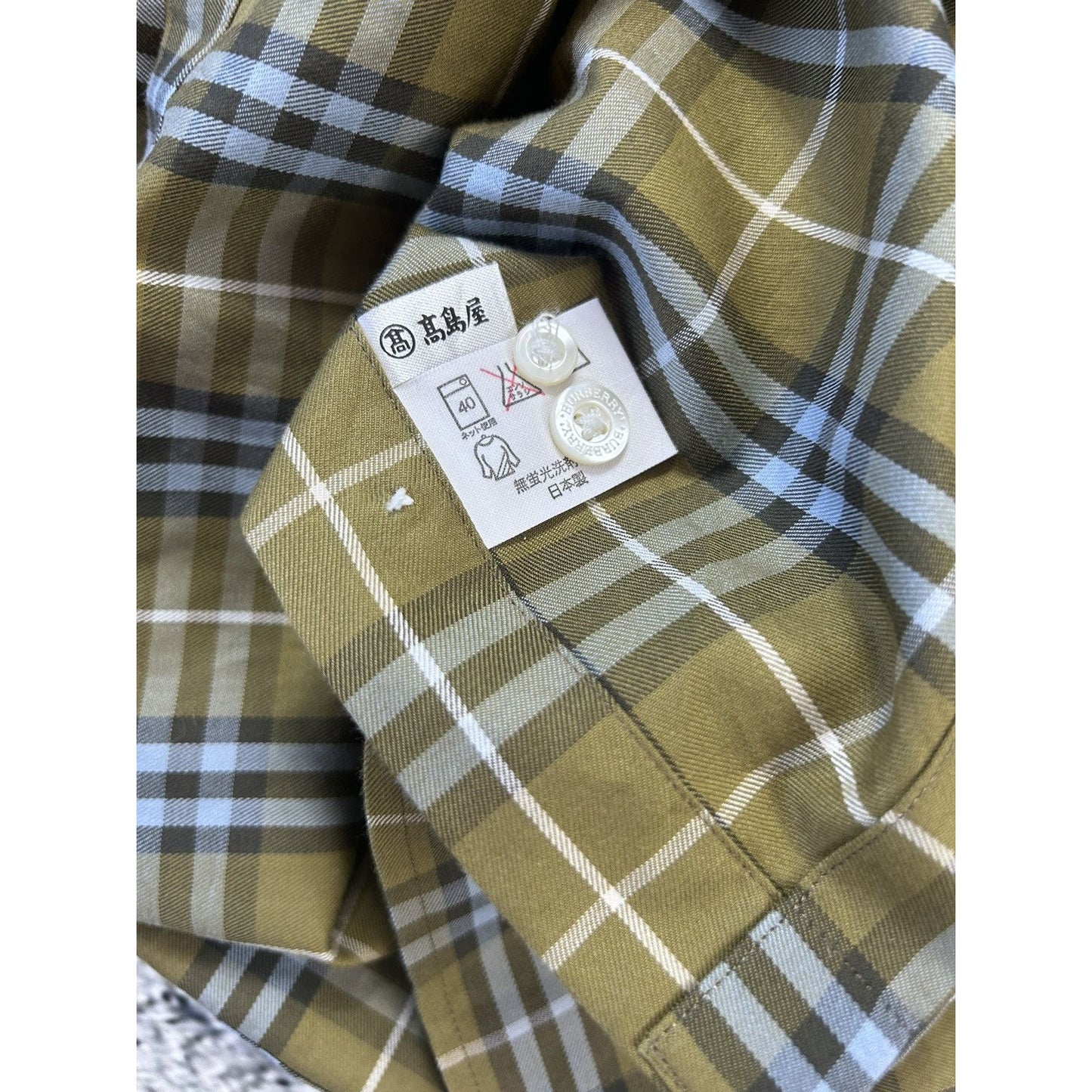 Burberry vintage shirt nova check green full print