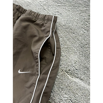 Nike vintage brown nylon track pants parachute capri swoosh
