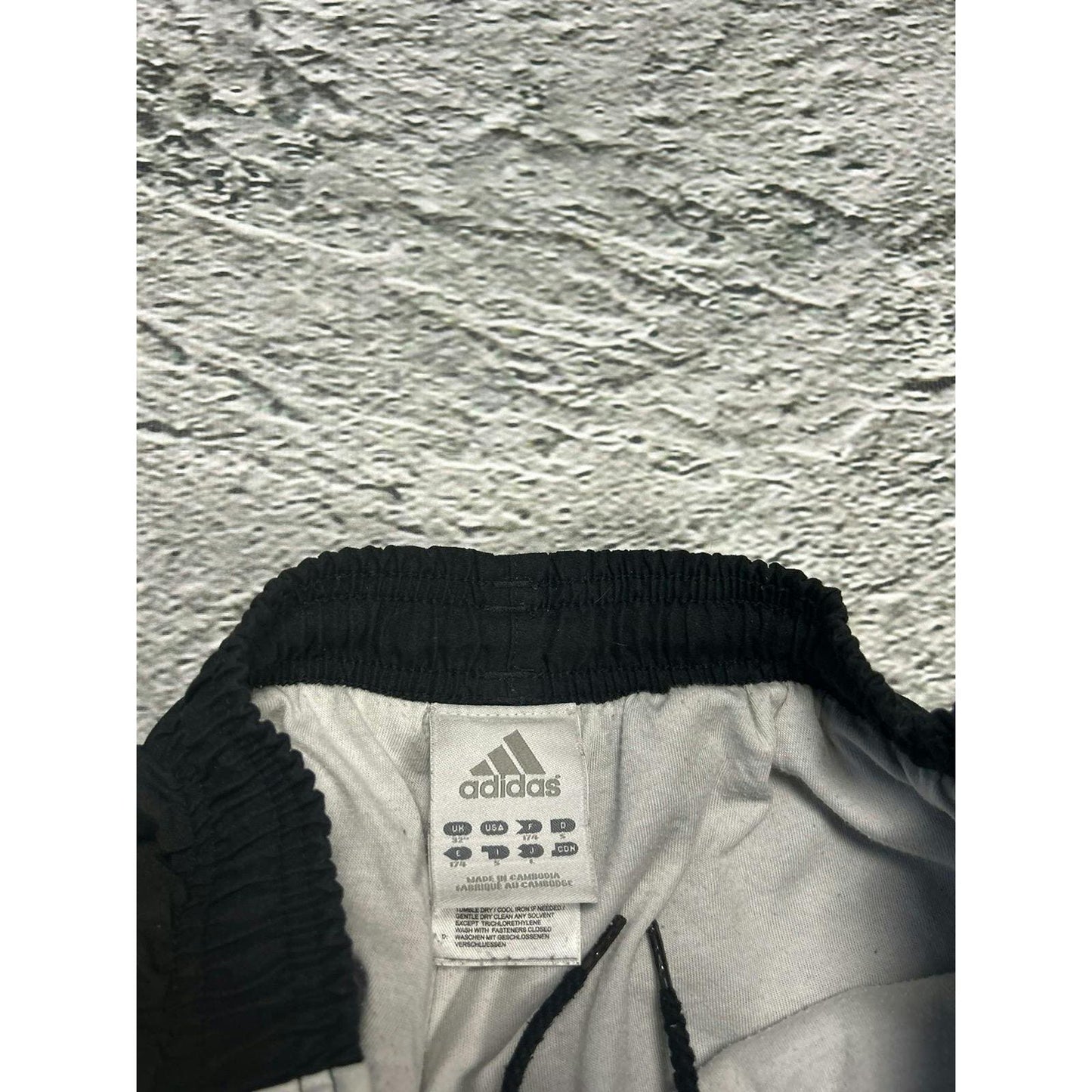 Adidas vintage black track pants small logo 2000s drill Y2K