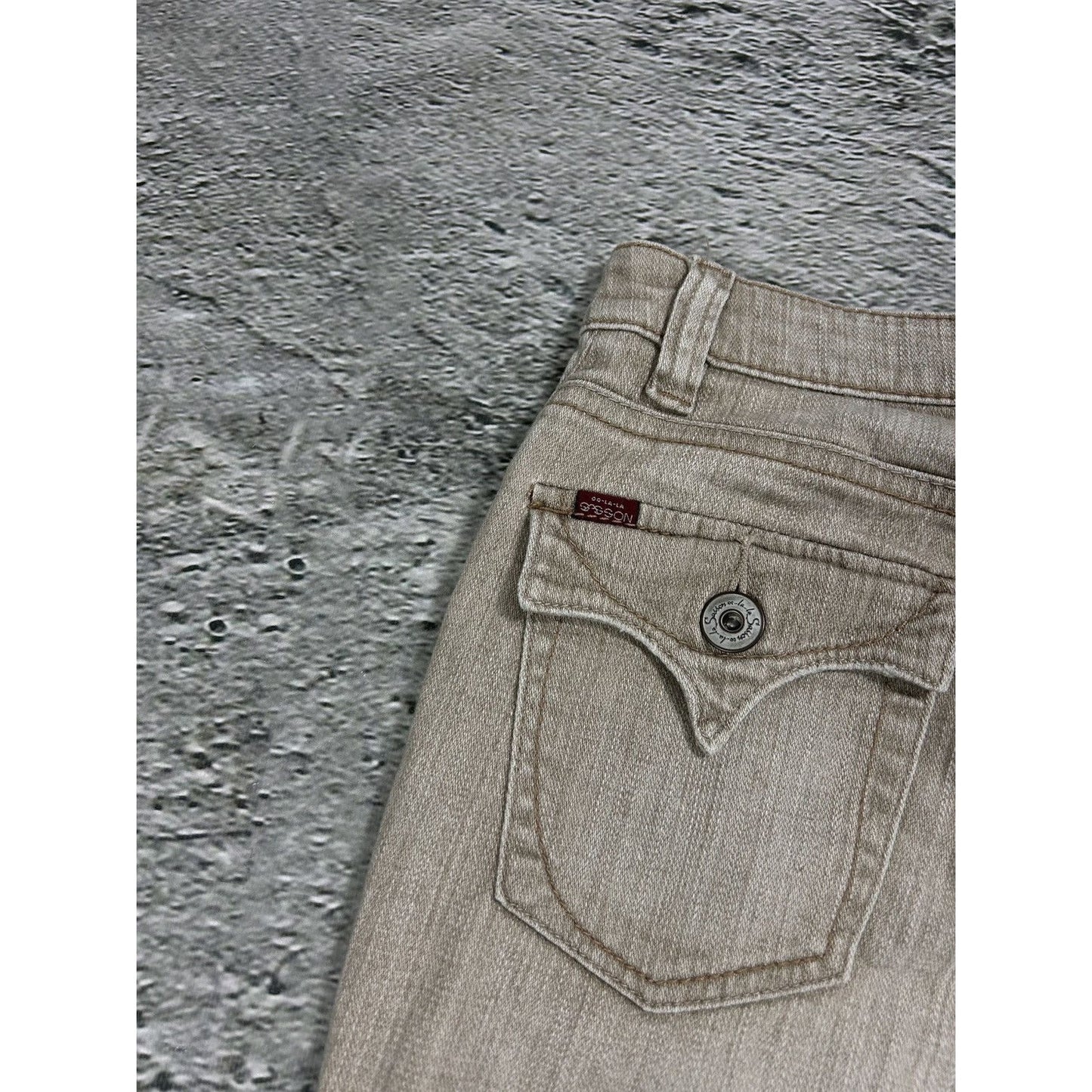 Y2K jeans flared beige Japanese