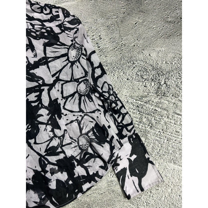 Gucci shirt white black abstract longsleeve Tom Ford era