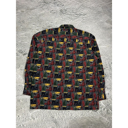 Pelle Pelle vintage full print Shirt button up music rhytm