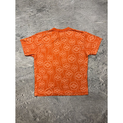 Evisu t-shirt orange vintage full print skeleton