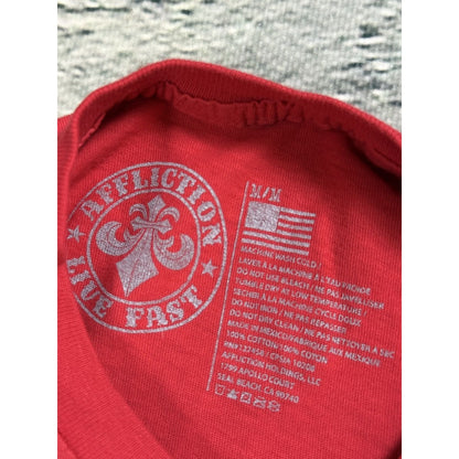 Affliction Vintage Y2K Red T-shirt fullprint