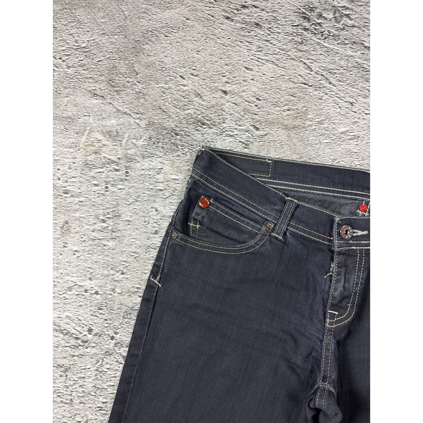 Evisu x Puma vintage flared black jeans seagulls Y2K