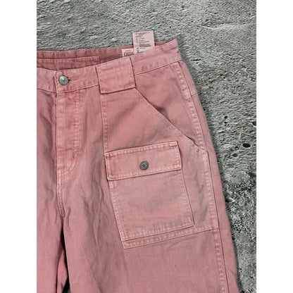Evisu jorts pink Y2K shorts denim white seagulls cargo