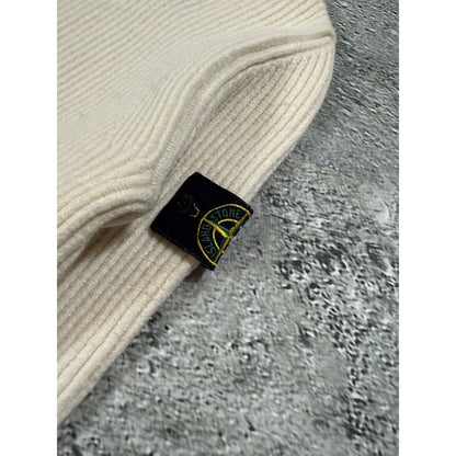 Stone Island wool turtleneck sweater beige knitwear