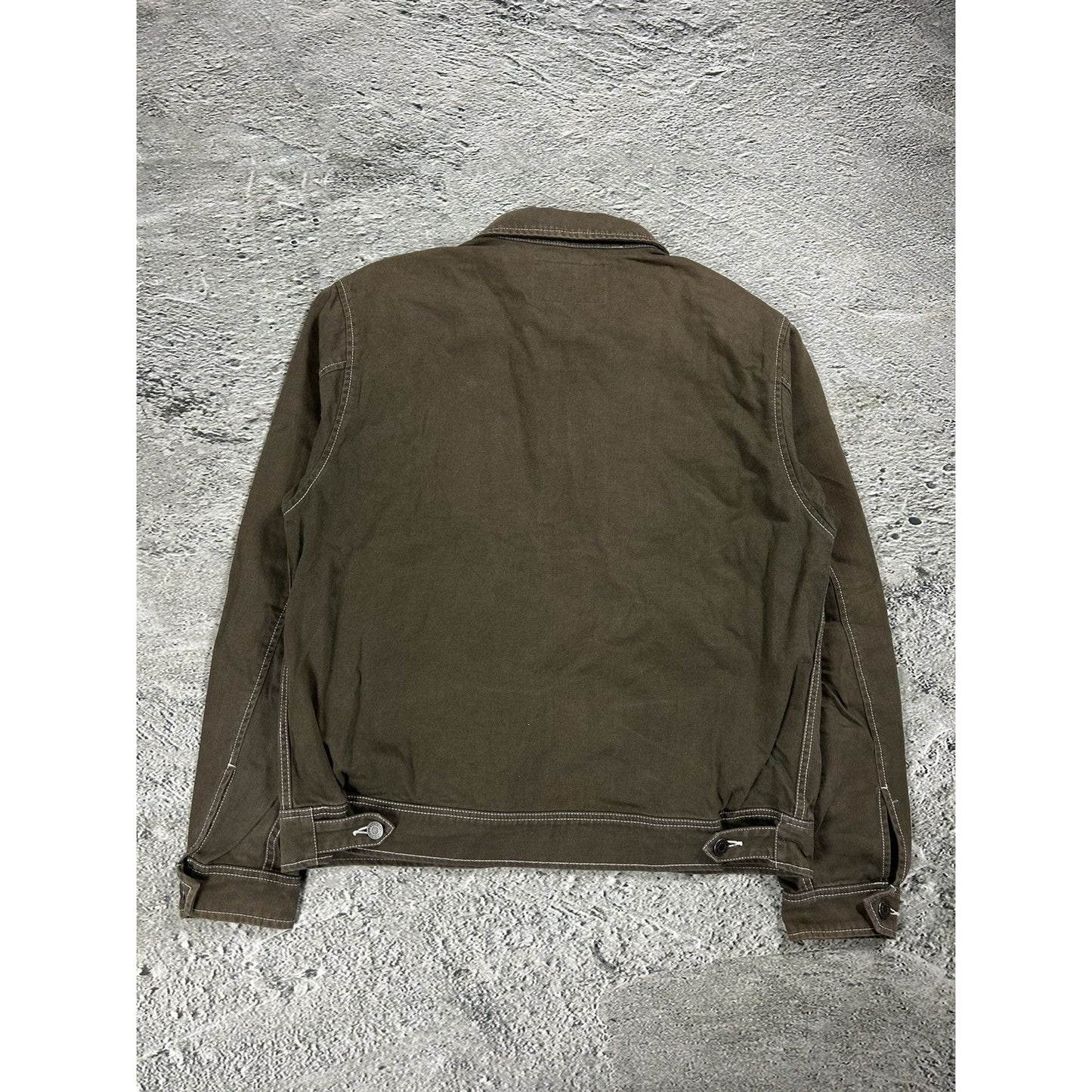 Stussy garage jacket contrast stitch workwear brown