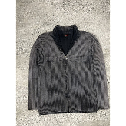 Diesel zip sweater grey vintage avant garde big logo