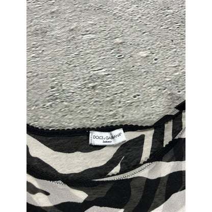 Dolce & Gabbana Intimo Zebra Printed tank top sleeveless