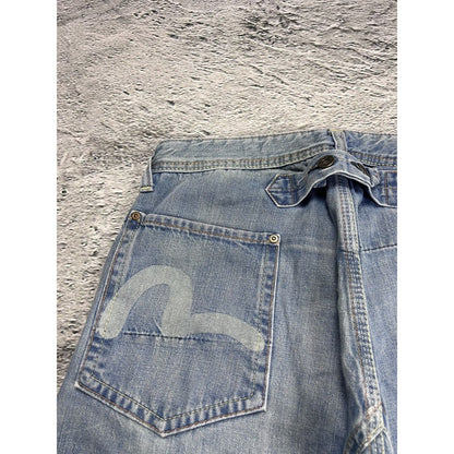 Evisu EU ED jeans vintage denim pants cargo baby blue Y2K