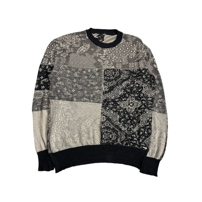 Diesel sweater linen paisley vintage avant garde abstract