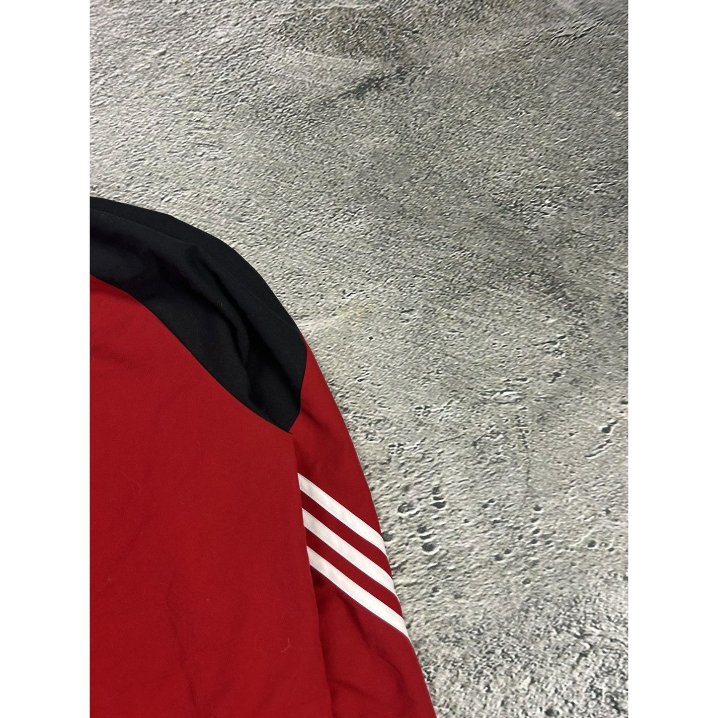 Adidas track jacket vintage red Y2K nylon zip
