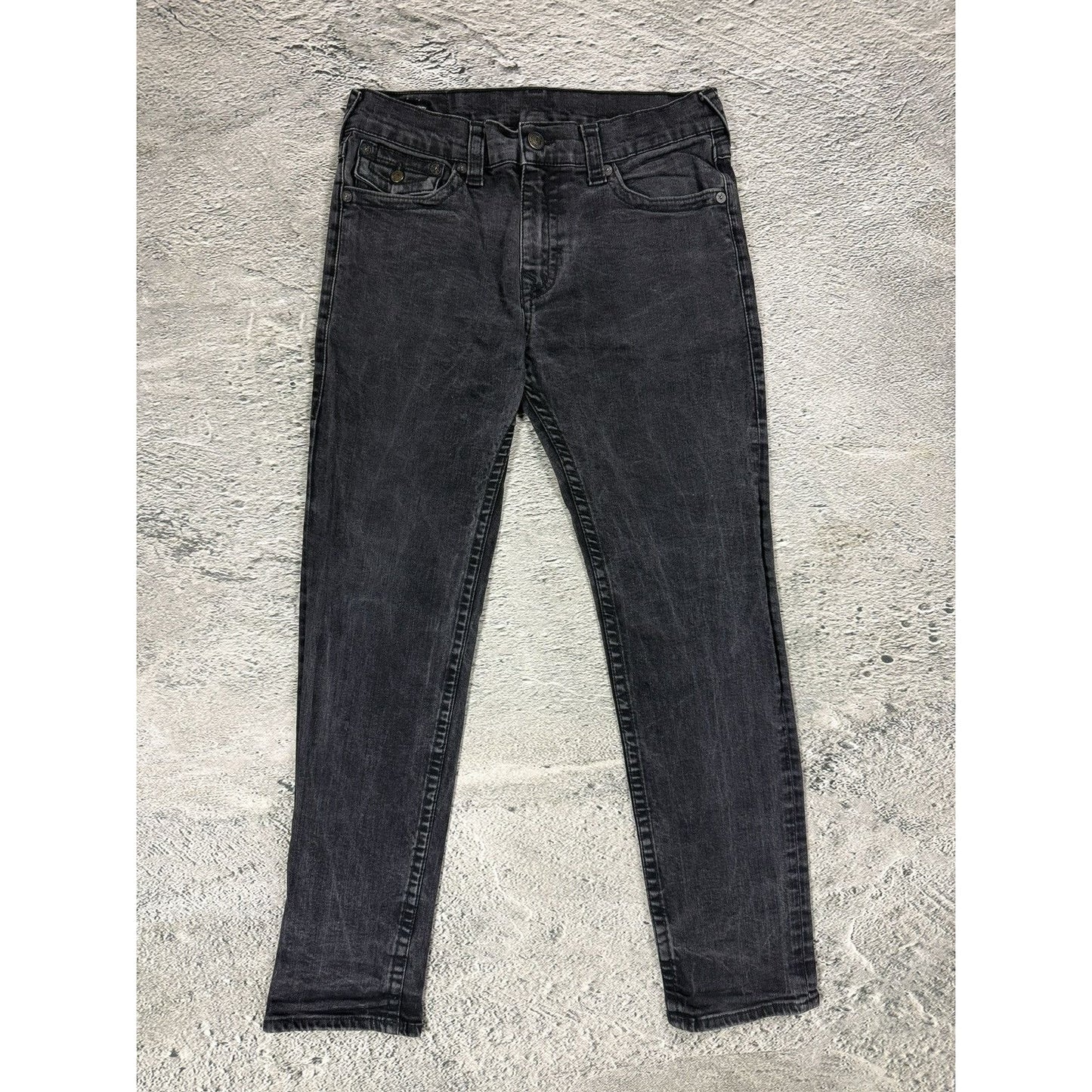 True Religion black jeans painted horseshoe logo Y2K Rocco