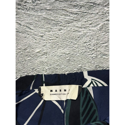 Marni Summer Edition 2014 silk pants blue floral