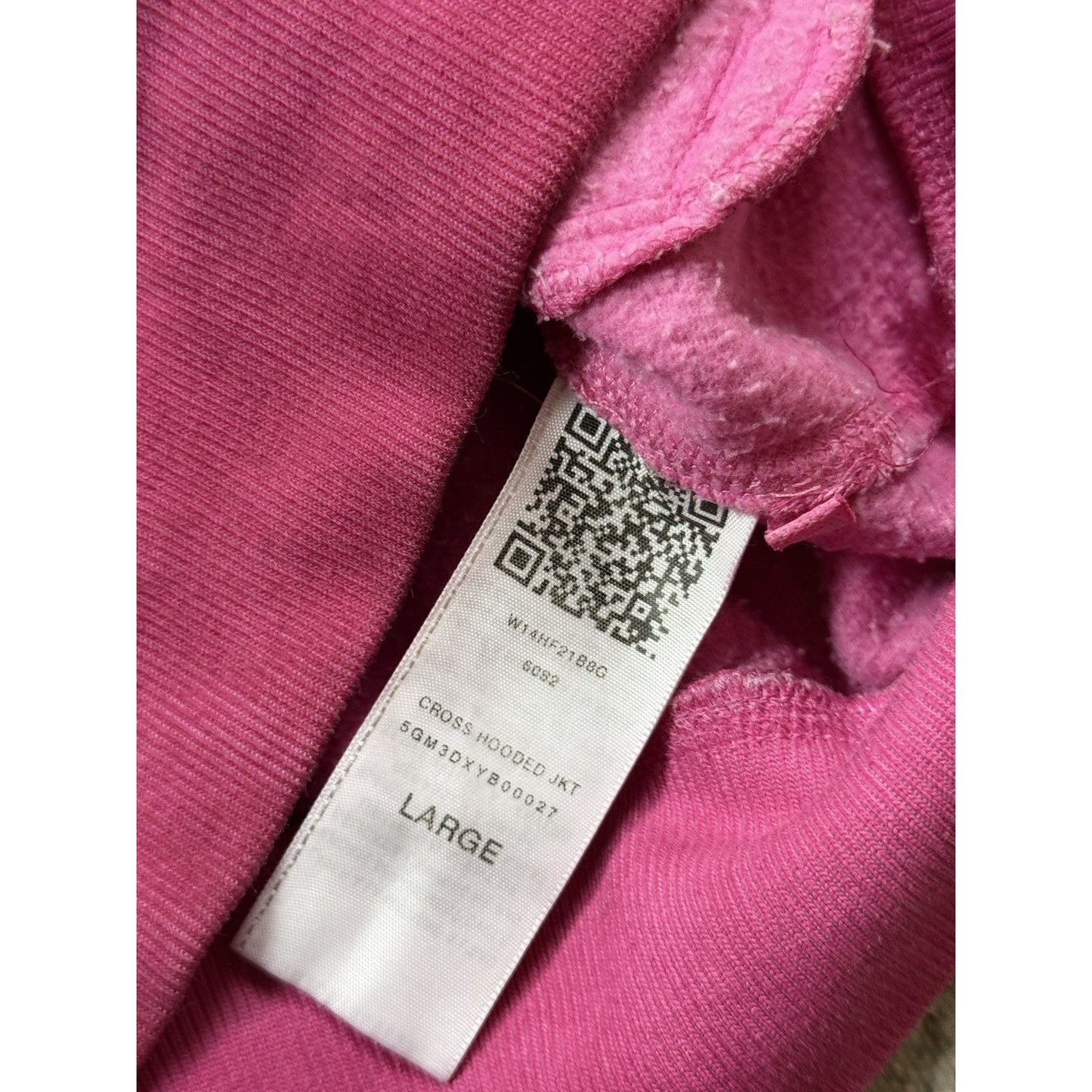 True Religion hoodie pink big logo white cross vintage