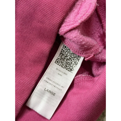 True Religion hoodie pink big logo white cross vintage