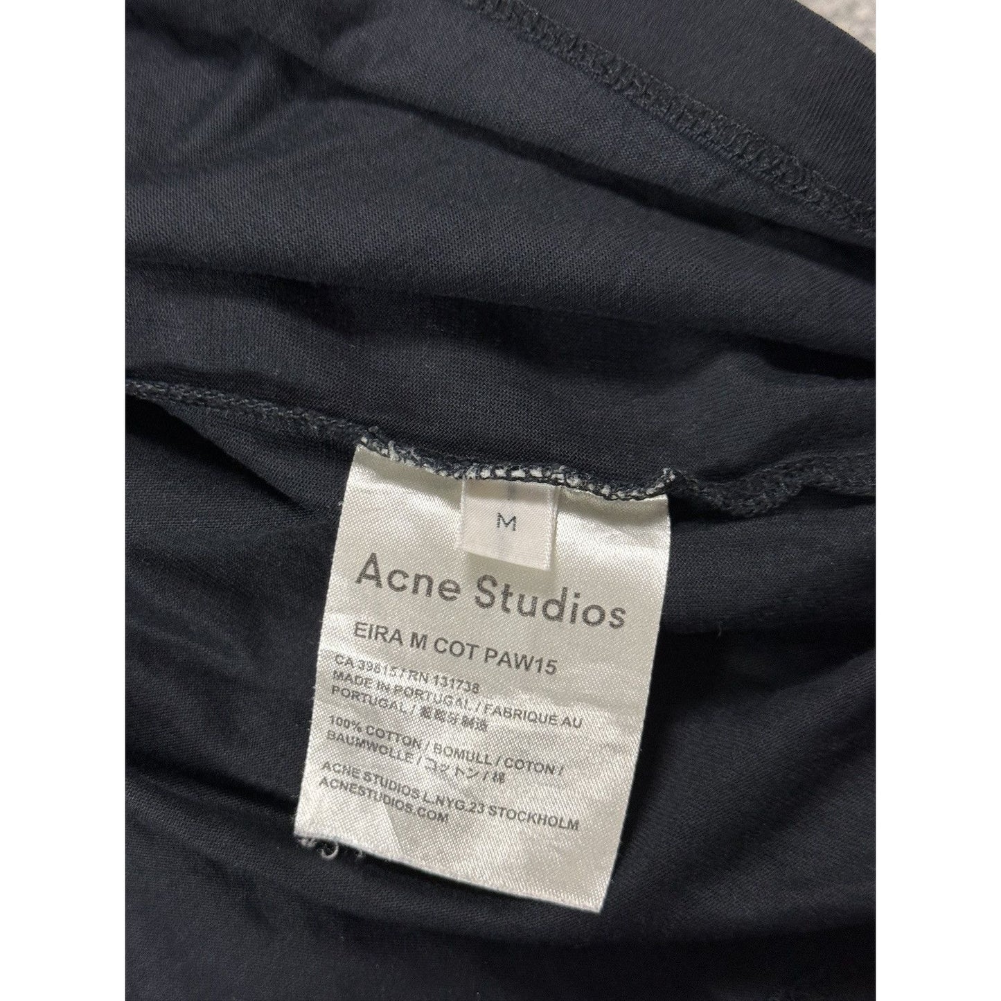 Acne Studios t-shirt baggy black Eira M Cot PAW15