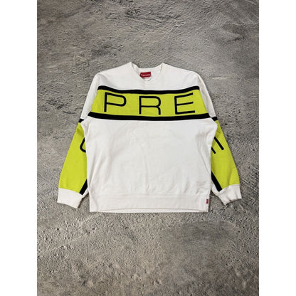 Supreme Paneled crewneck SS21 lime white