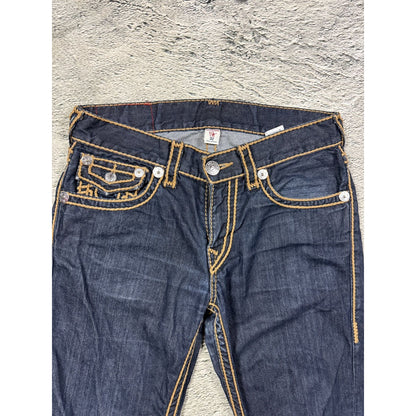 True Religion vintage Rope stitch navy raw denim golden