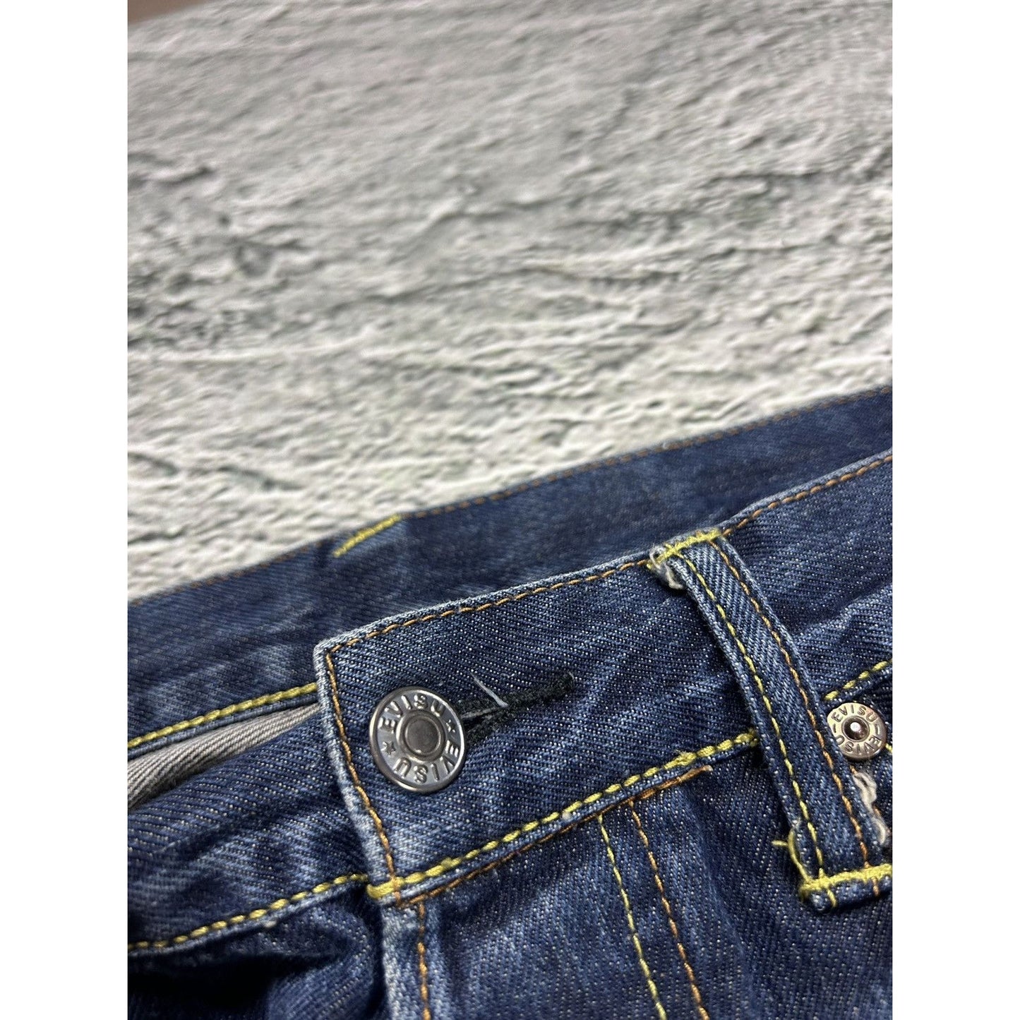 Evisu jeans daicock big logo red selvedge denim