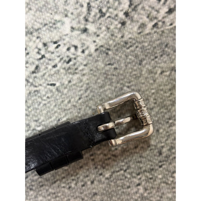 Diesel leather belt multicolour moving letters Y2K black