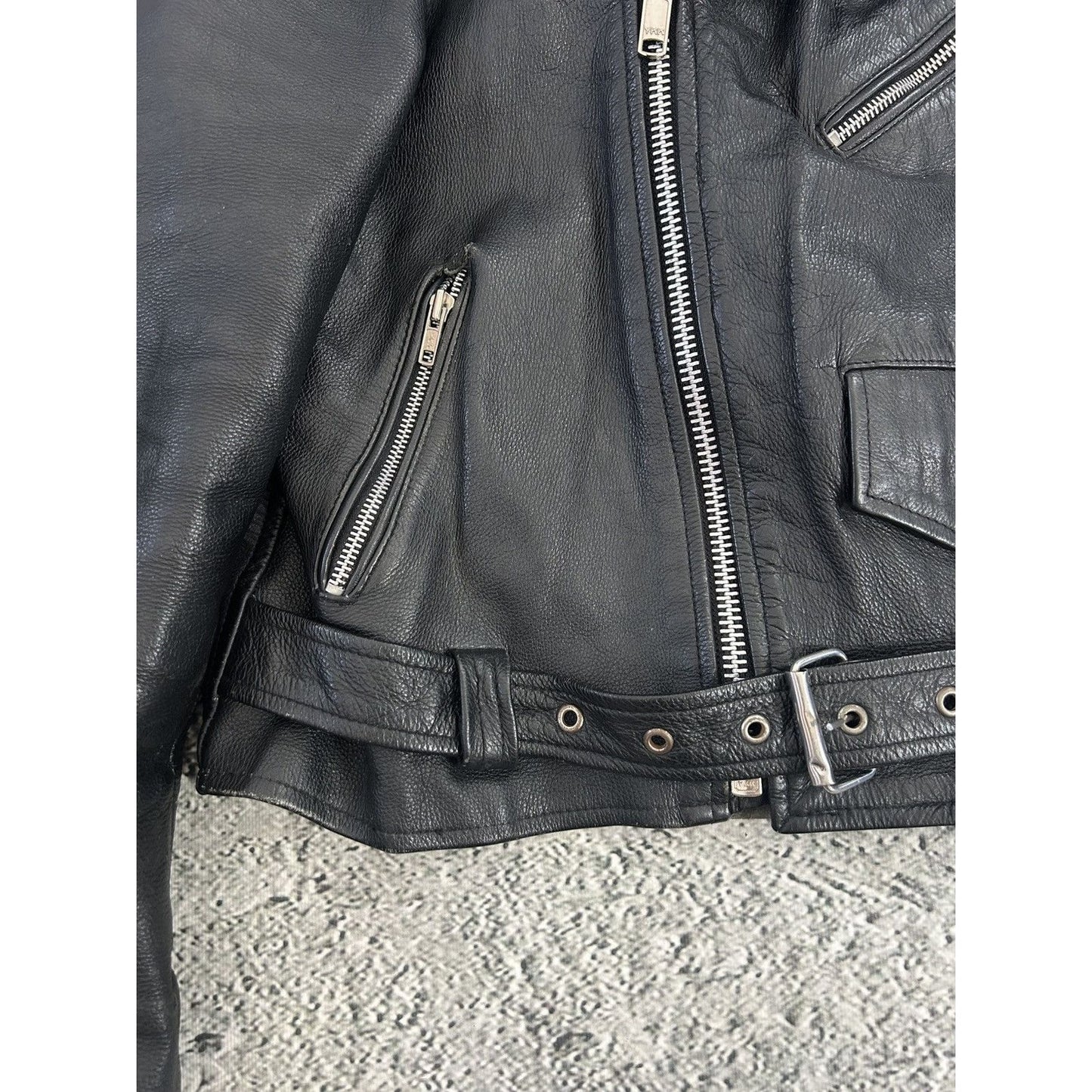 Vintage Leather Jacket Avant Garde Rare Black Studded