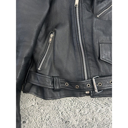 Vintage Leather Jacket Avant Garde Rare Black Studded