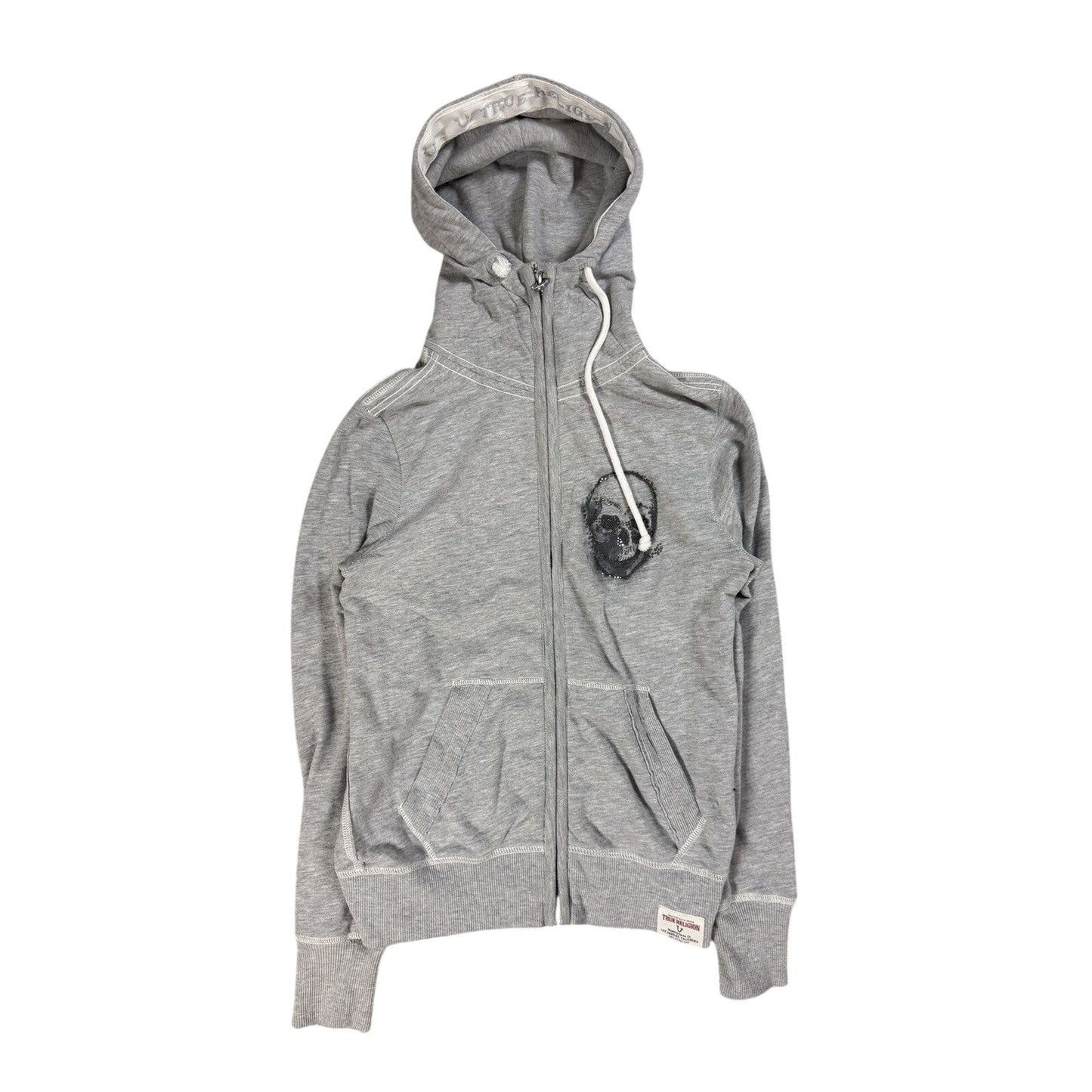 True Religion zip hoodie big logo vintage skulls Y2K