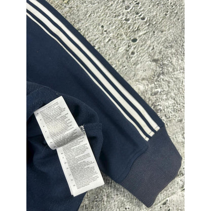 Adidas zip sweatshirt navy track jacket