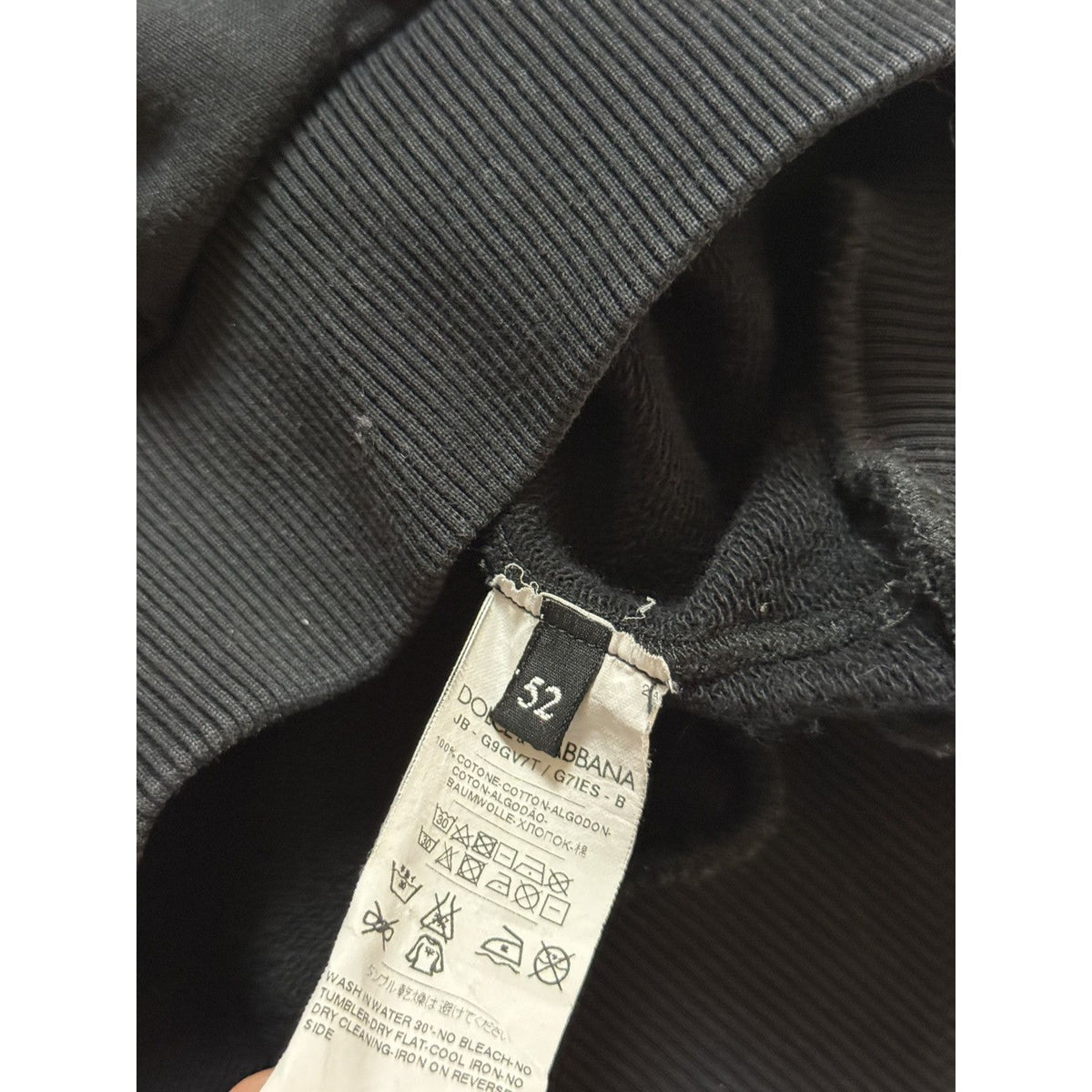 Dolce & Gabbana black hoodie crown logo DG Y2K