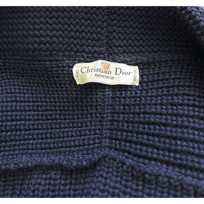 Christian Dior Monsieur Cardigan vintage 70s sweater navy